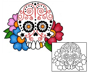 Day of the Dead Tattoo Ethnic tattoo | PHF-01181