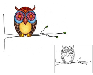Owl Tattoo Animal tattoo | PHF-01185