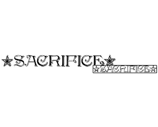 Picture of Sacrifice Lettering Tattoo