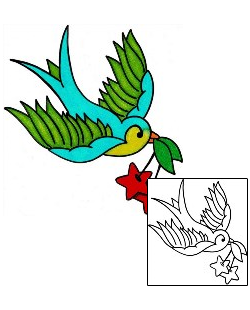 Bird Tattoo Astronomy tattoo | PHF-01268