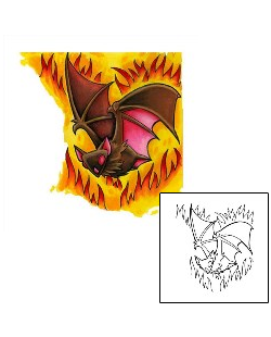 Bat Tattoo Miscellaneous tattoo | PJF-00008