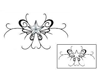 Star Tattoo Specific Body Parts tattoo | PLF-00004