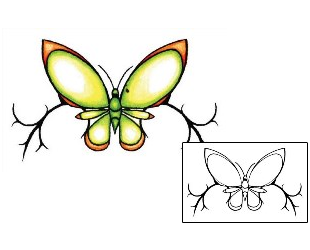 Butterfly Tattoo Specific Body Parts tattoo | PLF-00044