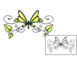 Butterfly Tattoo Specific Body Parts tattoo | PLF-00075
