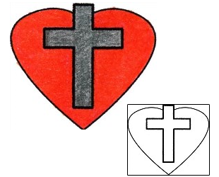 Sacred Heart Tattoo Religious & Spiritual tattoo | PLF-00244