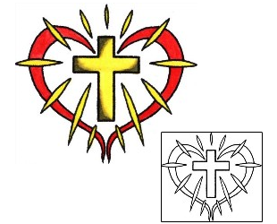 Sacred Heart Tattoo Religious & Spiritual tattoo | PLF-00253