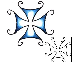 Picture of Feminine Iron Cross Tattoo