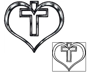 Sacred Heart Tattoo Religious & Spiritual tattoo | PLF-00275