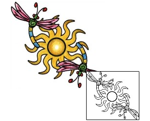 Sun Tattoo For Women tattoo | PLF-00477