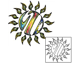 Sun Tattoo Astronomy tattoo | PLF-00735