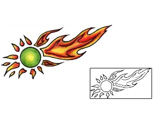 Fire – Flames Tattoo Astronomy tattoo | PLF-00769