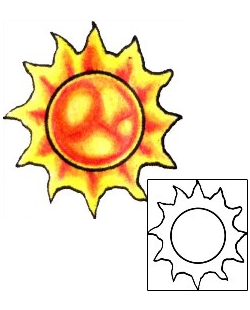 Sun Tattoo Astronomy tattoo | PLF-00909