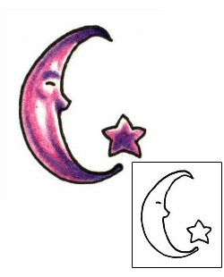 Moon Tattoo Astronomy tattoo | PLF-00937