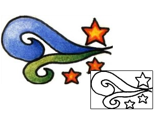Star Tattoo Astronomy tattoo | PLF-00960