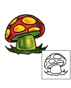 Mushroom Tattoo Miscellaneous tattoo | PLF-00986