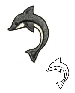 Dolphin Tattoo Marine Life tattoo | PLF-00989