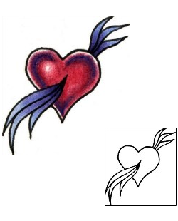 Heart Tattoo Specific Body Parts tattoo | PLF-00991