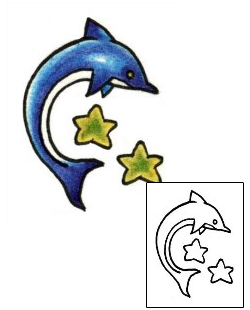 Dolphin Tattoo Marine Life tattoo | PLF-01007