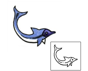 Dolphin Tattoo Marine Life tattoo | PLF-01033