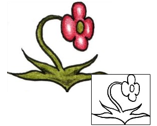 Flower Tattoo Specific Body Parts tattoo | PLF-01065