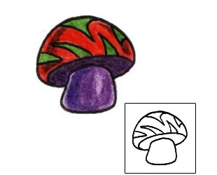 Mushroom Tattoo Miscellaneous tattoo | PLF-01131