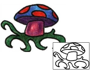 Mushroom Tattoo Miscellaneous tattoo | PLF-01164