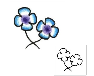 Flower Tattoo Specific Body Parts tattoo | PLF-01185