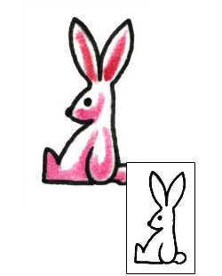 Rabbit Tattoo Specific Body Parts tattoo | PLF-01307