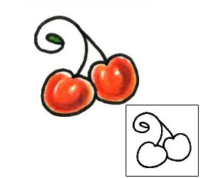 Cherry Tattoo Specific Body Parts tattoo | PLF-01312