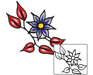 Flower Tattoo Specific Body Parts tattoo | PLF-01319