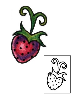 Strawberry Tattoo For Women tattoo | PLF-01338