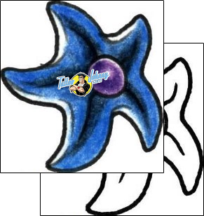Sea Creature Tattoo marine-life-starfish-tattoos-pablo-lordi-plf-01421
