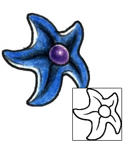 Starfish Tattoo Marine Life tattoo | PLF-01421