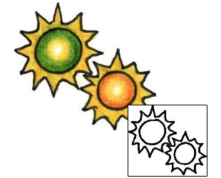 Sun Tattoo Astronomy tattoo | PLF-01575