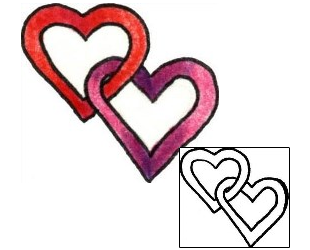 Love Tattoo Linked Hearts Tattoo