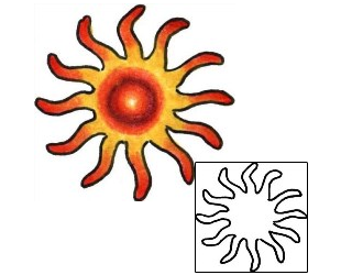 Sun Tattoo Astronomy tattoo | PLF-01589