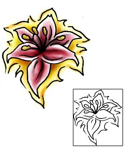 Lily Tattoo Plant Life tattoo | PLF-01854