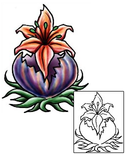 Lily Tattoo Plant Life tattoo | PLF-01856