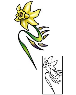 Daffodil Tattoo Plant Life tattoo | PLF-01864