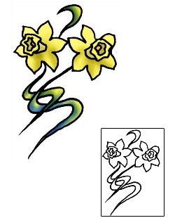 Daffodil Tattoo Plant Life tattoo | PLF-01895