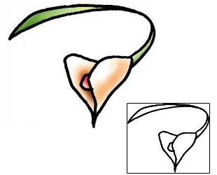 Calla Lily Tattoo Plant Life tattoo | PLF-01922