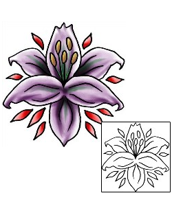 Lily Tattoo Plant Life tattoo | PLF-01952