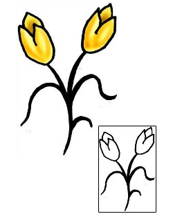 Tulip Tattoo Plant Life tattoo | PLF-01974