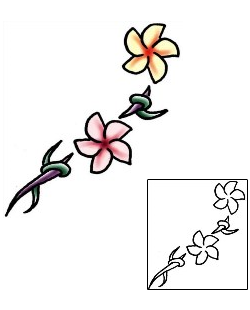 Plumeria Tattoo Plant Life tattoo | PLF-01976