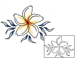 Plumeria Tattoo Plant Life tattoo | PLF-01995
