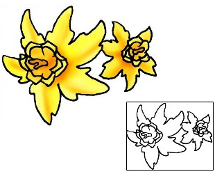 Daffodil Tattoo Plant Life tattoo | PLF-02000