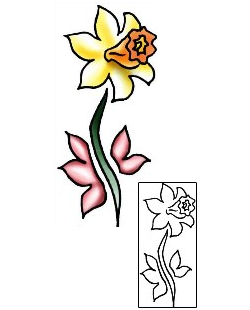 Daffodil Tattoo Plant Life tattoo | PLF-02003