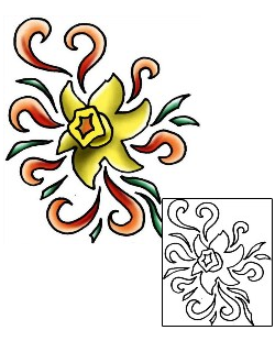 Daffodil Tattoo Plant Life tattoo | PLF-02008