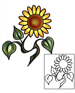 Sunflower Tattoo Plant Life tattoo | PLF-02025