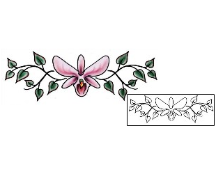 Orchid Tattoo For Women tattoo | PLF-02036